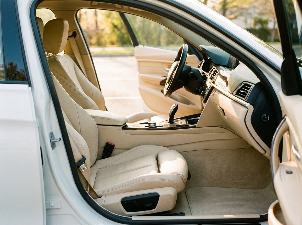Freshly detailed car interior showing the results a mobile car detailing side hustle delivers for clients